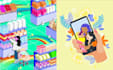 draw custom flat style illustrations for any occasion