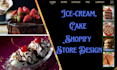 design ice cream shopify store cookies cake store dessert food ecommerce website