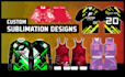 design custom sportswear, wrestling gear, singlets with sublimation files