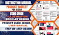 design booklet, user guide and instruction manuals