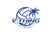 summer beach volleyball logo design
