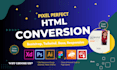 convert your figma to HTML, xd to HTML, PSD to HTML , bootstrap 5 responsive