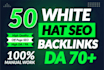 do white hat SEO backlinks high da high quality manual work
