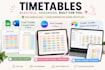 create pro timetable or schedule in airtable, canva or google sheets