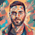 create a face into color vector art portrait