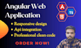 do professional angular frontend website, API integration