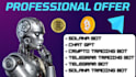 build telegram bot, telegram trading bot, telegram group bot, trading bot
