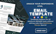 design responsive clickable HTML email template, custom newsletter design
