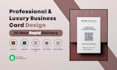 design luxury professional real estate business card with qr code