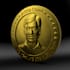 sculpt printable coin 3dmodel, bas relief medallion