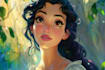 beautiful portrait in disney cartoon