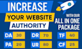increase ahrefs domain rating dr 70 dr 50 moz da 30 tf 30