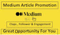 do viral promotion on your medium articles