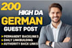 do white hat dofollow high da german guest post SEO backlinks for google ranking