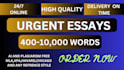 write urgent essays , research and summaries