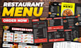 design a stunning restaurant menu in canva