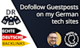 provide lifetime guest posts on german sites on the subject of technology