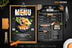 do restaurant menu design, modern food menu or digital menu