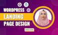 do creative landing page design within 12 hours on wordpress
