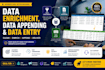 do data enrichment, data appending, data entry
