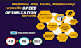 boost your webflow, prestashop, duda, PHP,  speed on google page speed insight