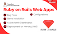 build a custom full stack ruby on rails web applications