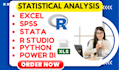 do statistical data analysis, r coding, spss, stata, excel, python programming