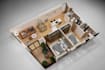 do 3d floorplan, home office, gaming room interior design