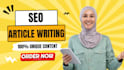 do SEO article writing, content writing and blog post
