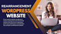rearrange wordpress website and web development