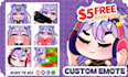 draw twitch emotes, chibi emotes, animated emotes, and sub badges for you
