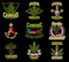do modern cannabis weed marijuana hemp cbd oil logo or any minimalist design