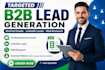do b2b lead generation, linkedin leads, email list building and web research