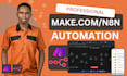 build make com, n8n automation, custom API, custom ai agent for your agency