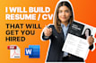 craft professional CV design, executive resume design or resume template