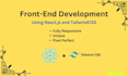 create frontend using react and tailwindcss