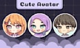draw a cute kawaii chibi avatar, profile picture, sticker