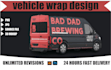 create amazing vehicle wrap design,  van wrap design