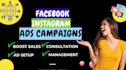 setup insta facbook ads campaigns, fb ads, fb ads manager