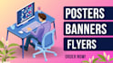 create stunning posters, banners, and flyers