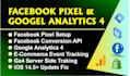 fix or setup meta pixel facebook conversion API , google analytics 4 with GTM