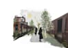 render architectural plans, sections, and diagrams on photoshop in collage style