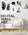 design custom aesthetic and monochrome digital wall art