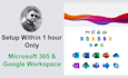 provide microsoft 365 google workspace support setup migration troubleshooting