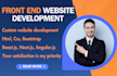 develop front end with HTML, CSS, react, next js