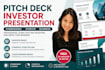 design pitch deck, investor deck and business presentation