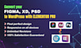 convert figma, xd, psd to wordpress site using elementor pro