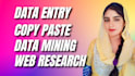 data entry, web research, data scraping, excel data entry jobs