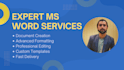do expert ms word document creation formatting customization