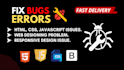 fix website problems, errors, and design issues